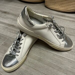 NWOT / Dolce Vita white & silver sneakers